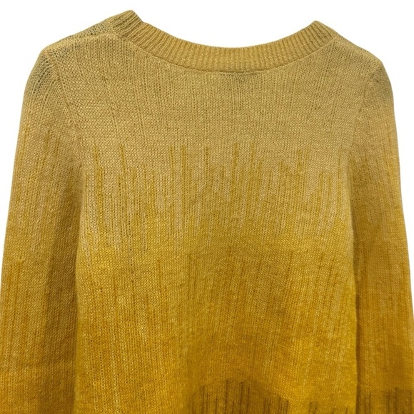 COS Yellow Balayage Long Sleeve Crewneck Mohair Wool Blend Women’s Size XS - Picture 6 of 11